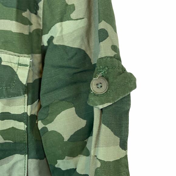 J. Crew Camouflage Garment Dyed Lightweight Shacket In Green Size Small - Picture 4 of 14